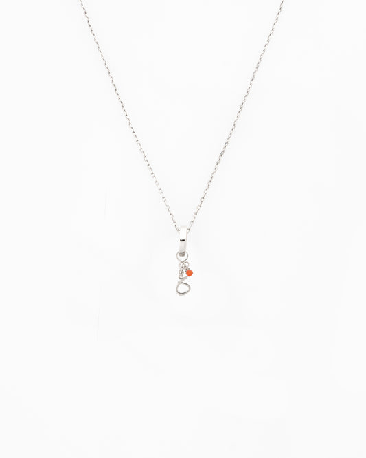 Initial with stone necklace
