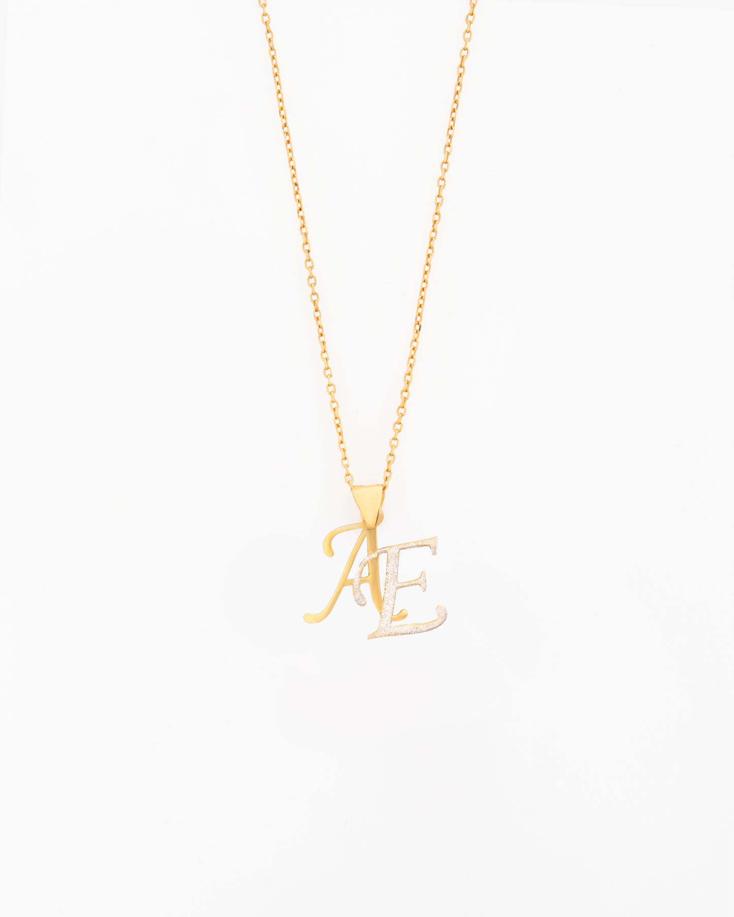 Double initial necklace