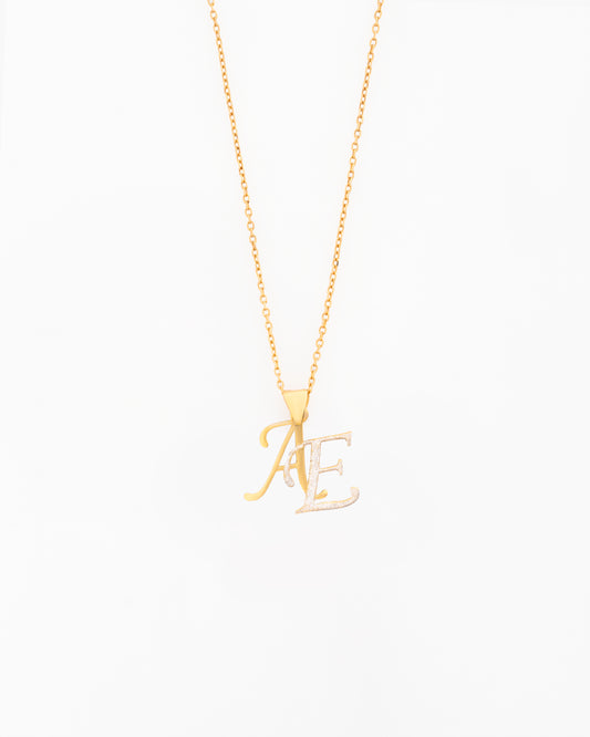 Double initial necklace