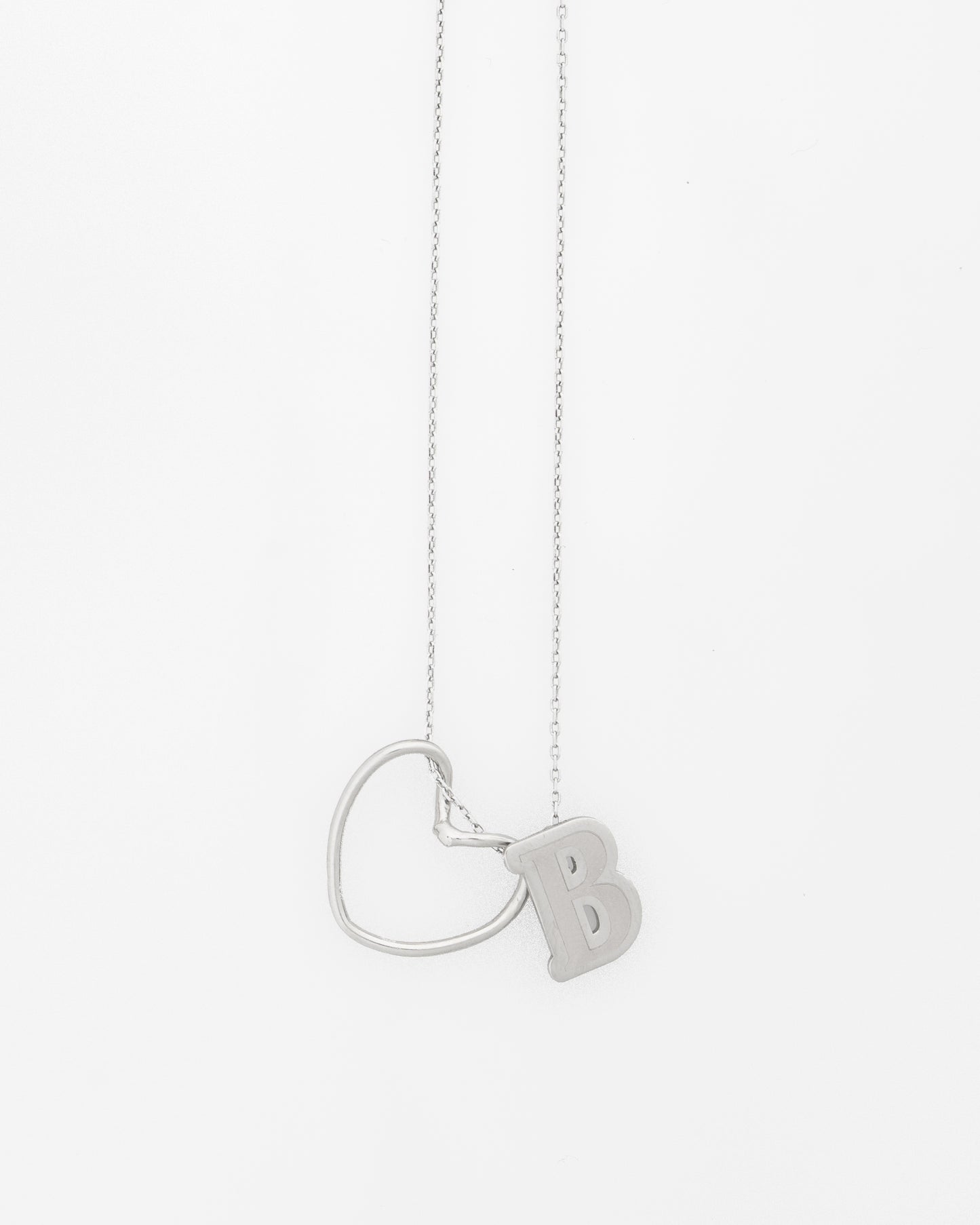 Initial with heart necklace