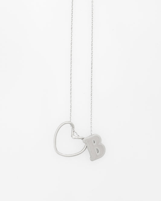 Initial with heart necklace